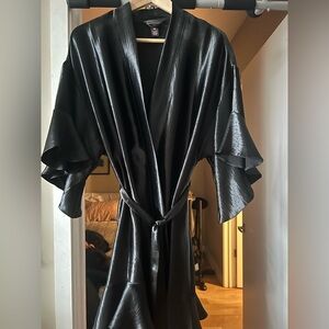 Victoria's Secret Satin Black Robe